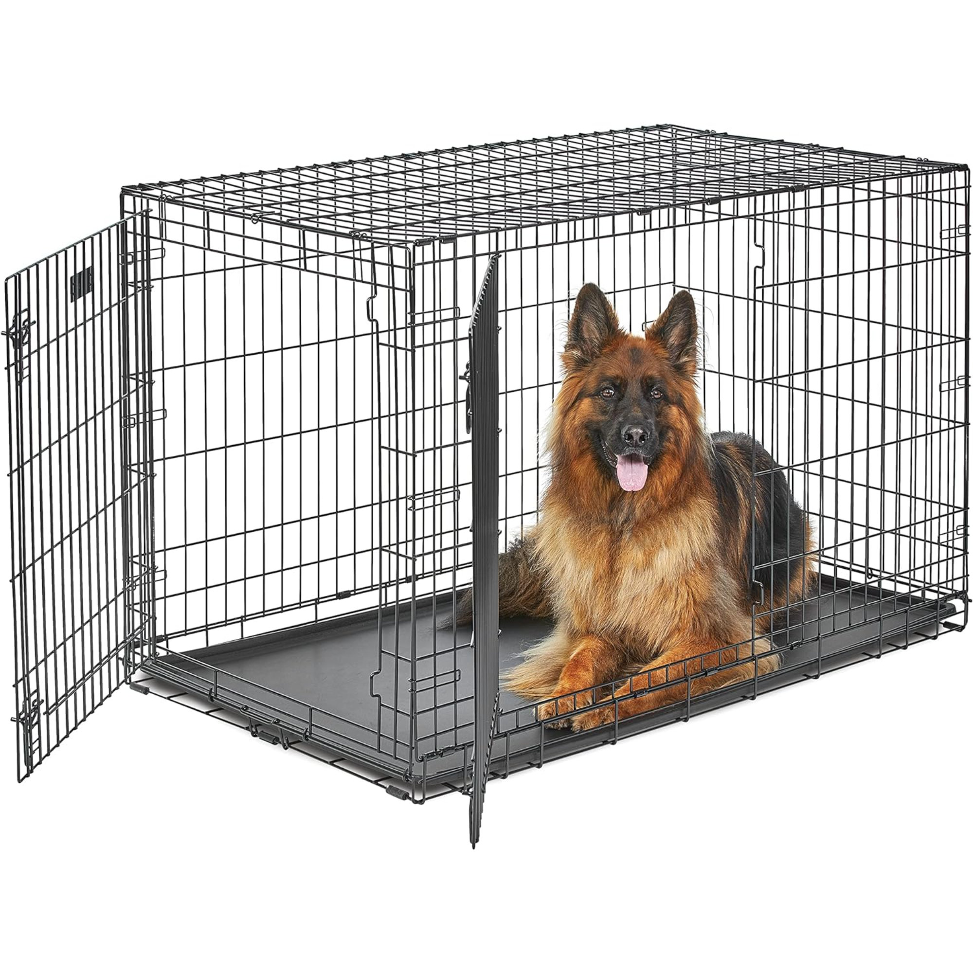 Tucker Murphy Pet™ XL Dog Crate | Life Stages Double Door Folding